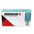 Arrow Fastener Light Duty Staples, HT19, Flat Crown, 1/4 in Leg L, Steel, 5000 PK 194IP